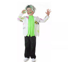 Costume da Scienziato Pazzo bianco e verde per bambino