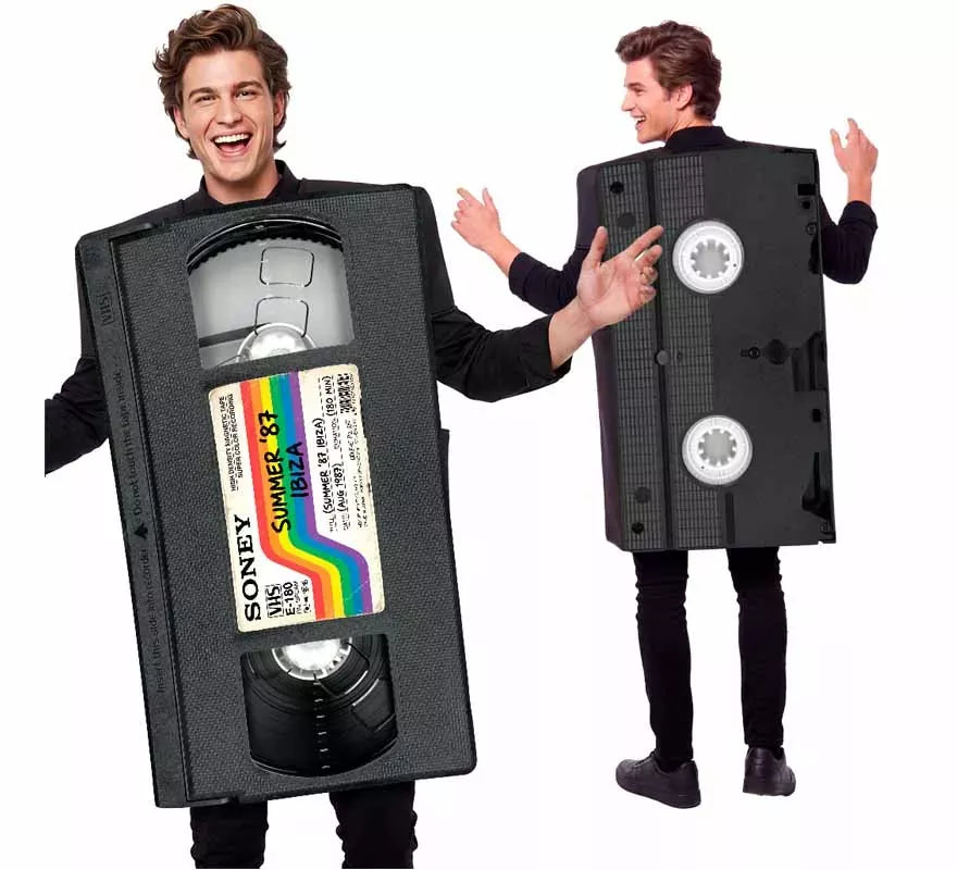 Translation missing: it.Disfraz de Cinta VHS Retro para adultos