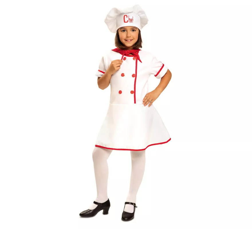 Translation missing: it.Disfraz de Cocinera Chef para Niña