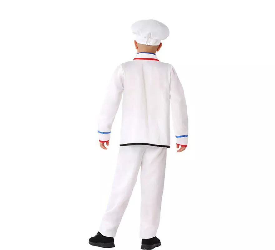 Translation missing: es.Disfraz de Cocinero Blanco con gorro para niño