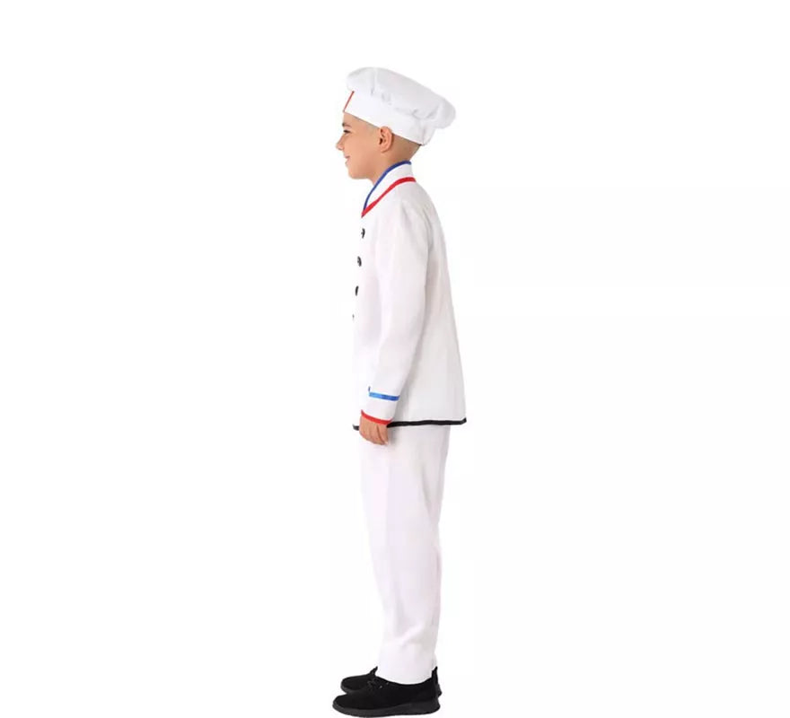 Translation missing: it.Disfraz de Cocinero Blanco con gorro para niño