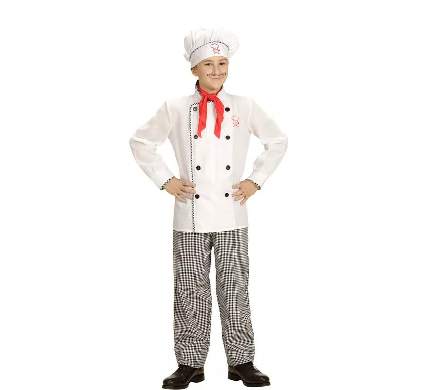 Translation missing: it.Disfraz de Chef Cocinero blanco para niños