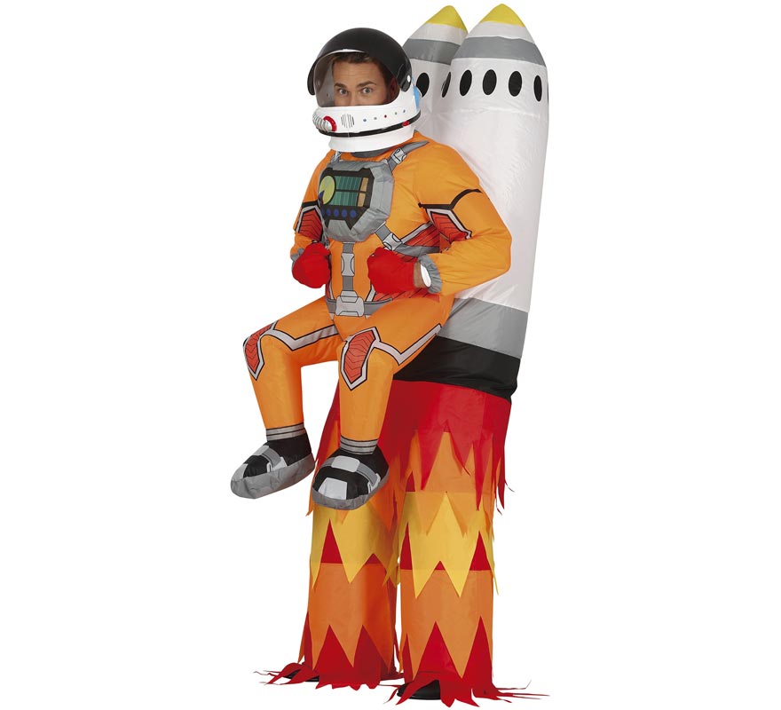Translation missing: it.Disfraz de Cohete Hinchable con Astronauta para adultos