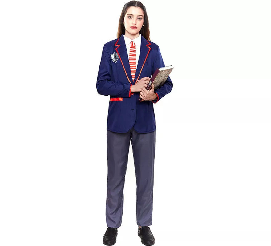 Translation missing: it.Disfraz de Colegial Moderno Azul para hombre