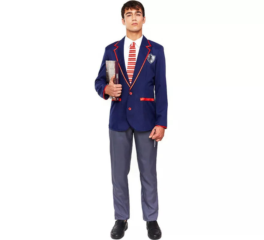 Translation missing: it.Disfraz de Colegial Moderno Azul para hombre