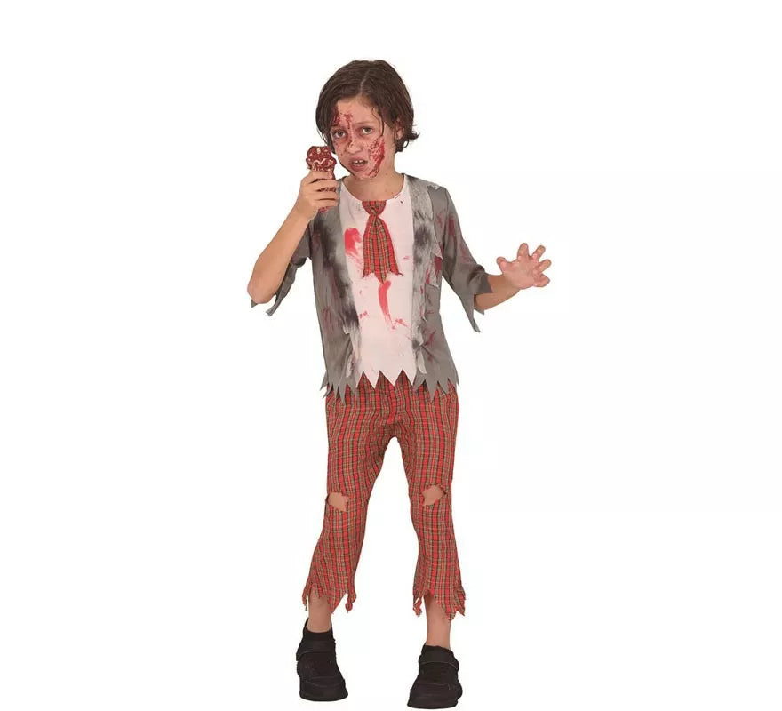 Translation missing: it.Disfraz de Colegial Zombie para niño