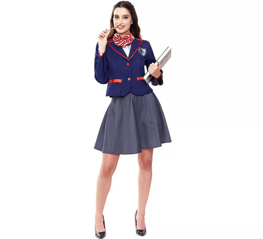 Translation missing: it.Disfraz de Colegiala Moderno Azul para mujer