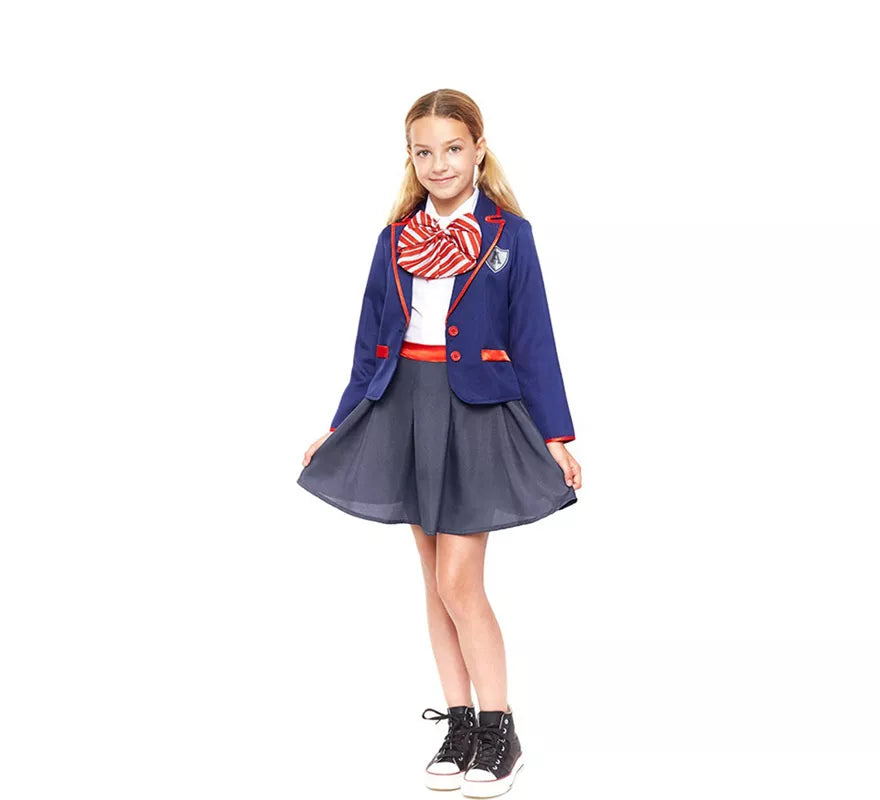 Translation missing: es.Disfraz de Colegiala Moderno Azul para niña