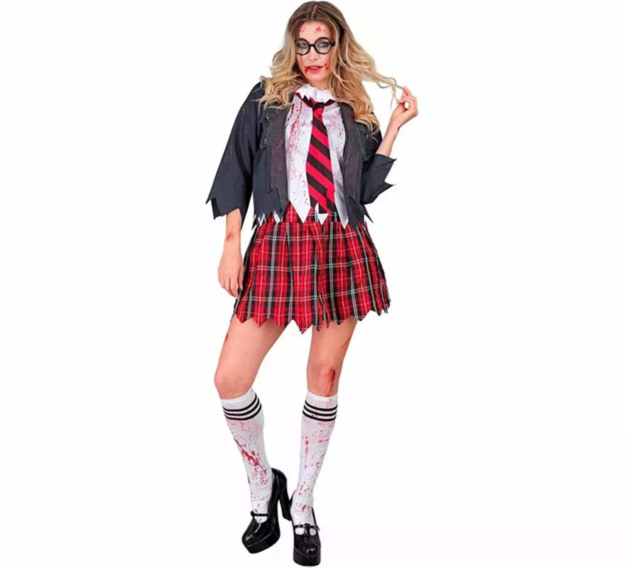 Disfraz de Colegiala Zombie para mujer