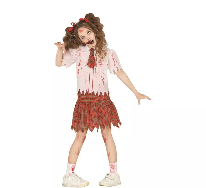 Translation missing: it.Disfraz de Colegiala Zombie para niña