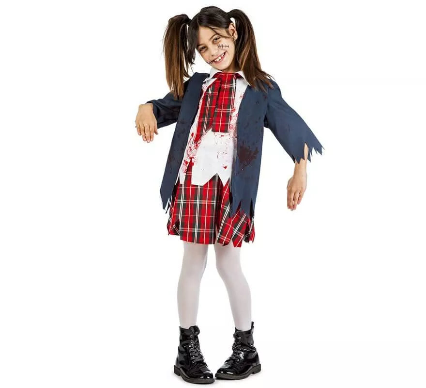 Translation missing: it.Disfraz de Colegiala Zombie para niña