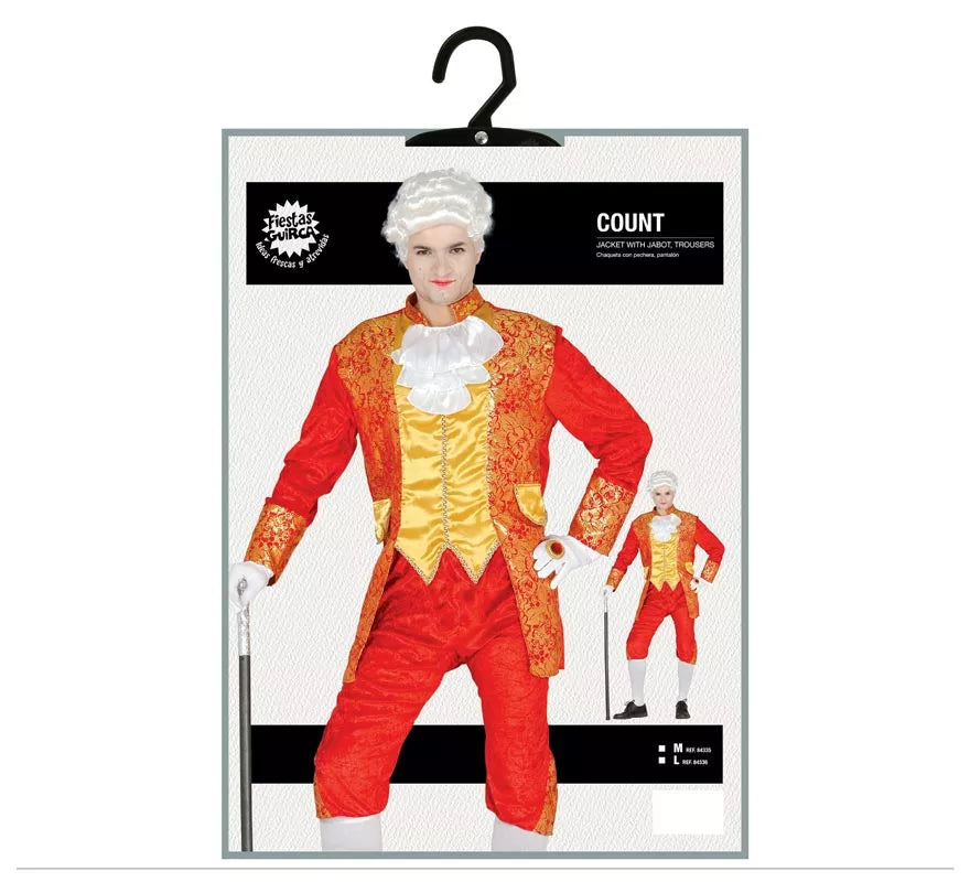 Translation missing: it.Disfraz de Conde rojo para hombre