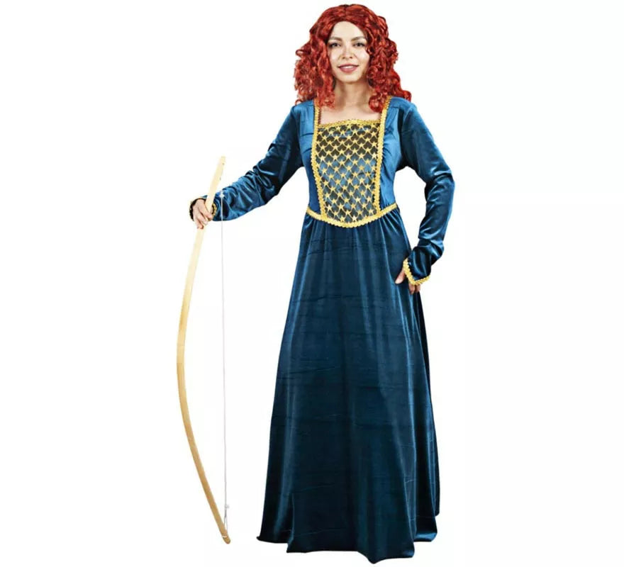 Translation missing: it.Disfraz de Cortesana Medieval azul elegante para mujer