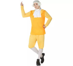 Costume da cortigiana giallo per uomo