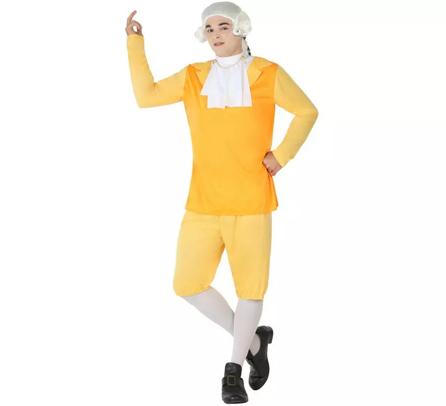Translation missing: it.Disfraz de Cortesano amarillo para hombre