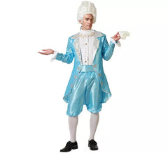 Costume da cortigiana blu per uomo