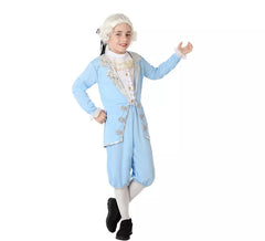 Costume da cortigiana blu per bambino