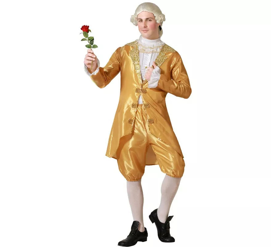 Translation missing: it.Disfraz de Cortesano de Época dorado para hombre