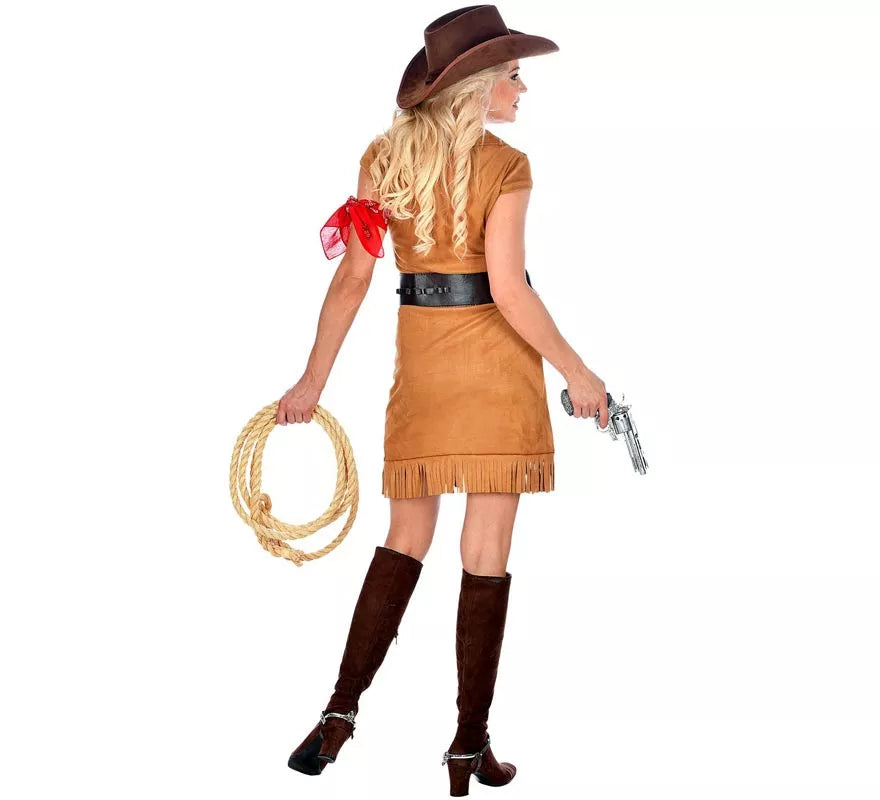 Translation missing: it.Disfraz de Cowgirl marrón para mujer