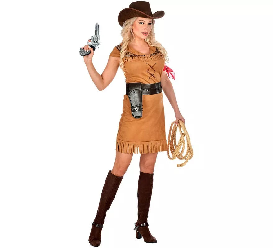 Translation missing: it.Disfraz de Cowgirl marrón para mujer