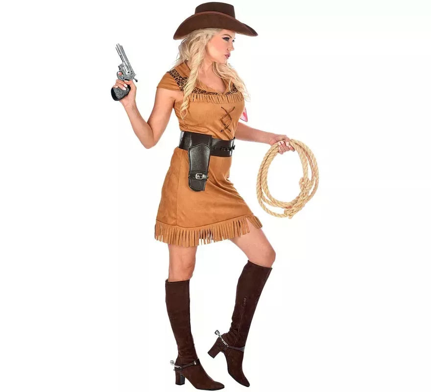 Translation missing: it.Disfraz de Cowgirl marrón para mujer