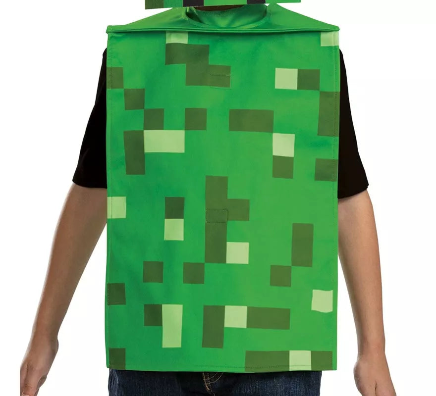 Translation missing: it.Disfraz de Creeper Minecraft con máscara para niño