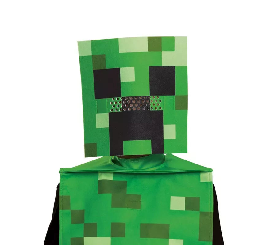 Translation missing: it.Disfraz de Creeper Minecraft con máscara para niño