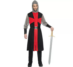 Costume medievale da crociato per un uomo