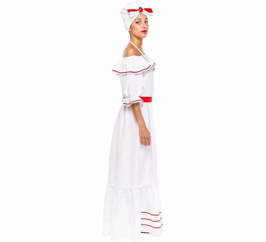 Translation missing: es.Disfraz de Cubana blanco para mujer
