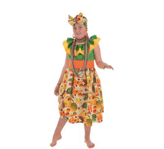 Costume cubano con frutta per bambina