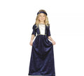 Disfraz de Dama Medieval azul para niña