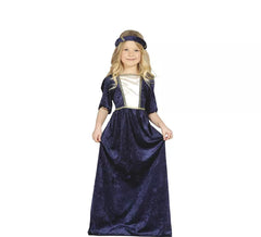 Costume da donna medievale blu