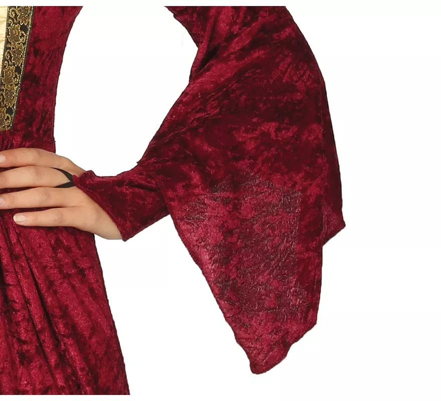 Disfraz de Dama Medieval Granate para mujer