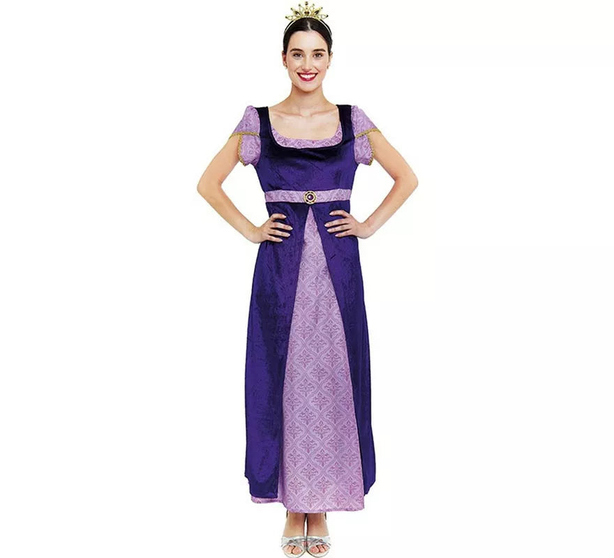 Translation missing: es.Disfraz de Dama Medieval morado y lila para mujer