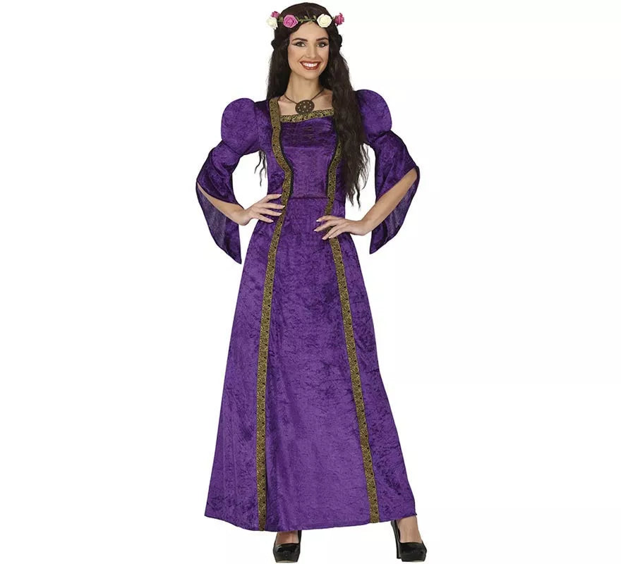 Translation missing: it.Disfraz de Dama Medieval Púrpura para mujer