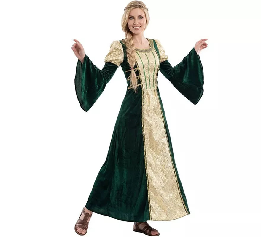 Translation missing: es.Disfraz de Dama Medieval Verde para mujer