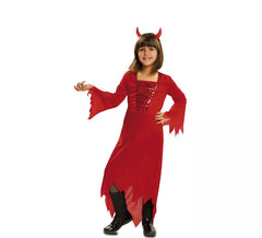 Costume da Demone rossa per bambina