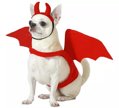 Costume da Demone Alato con Corna per Cane
