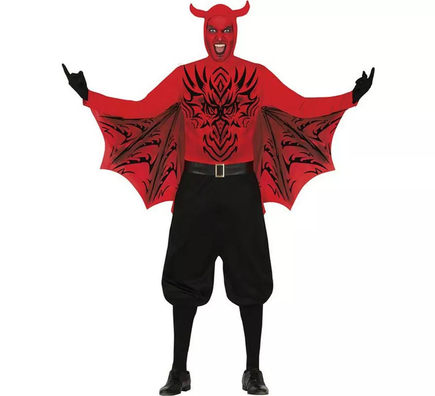 Translation missing: es.Disfraz de Demonio Temible rojo para hombre