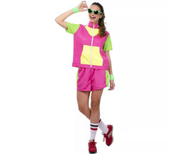 Costume da sportivo anni '80 con giacca per donna