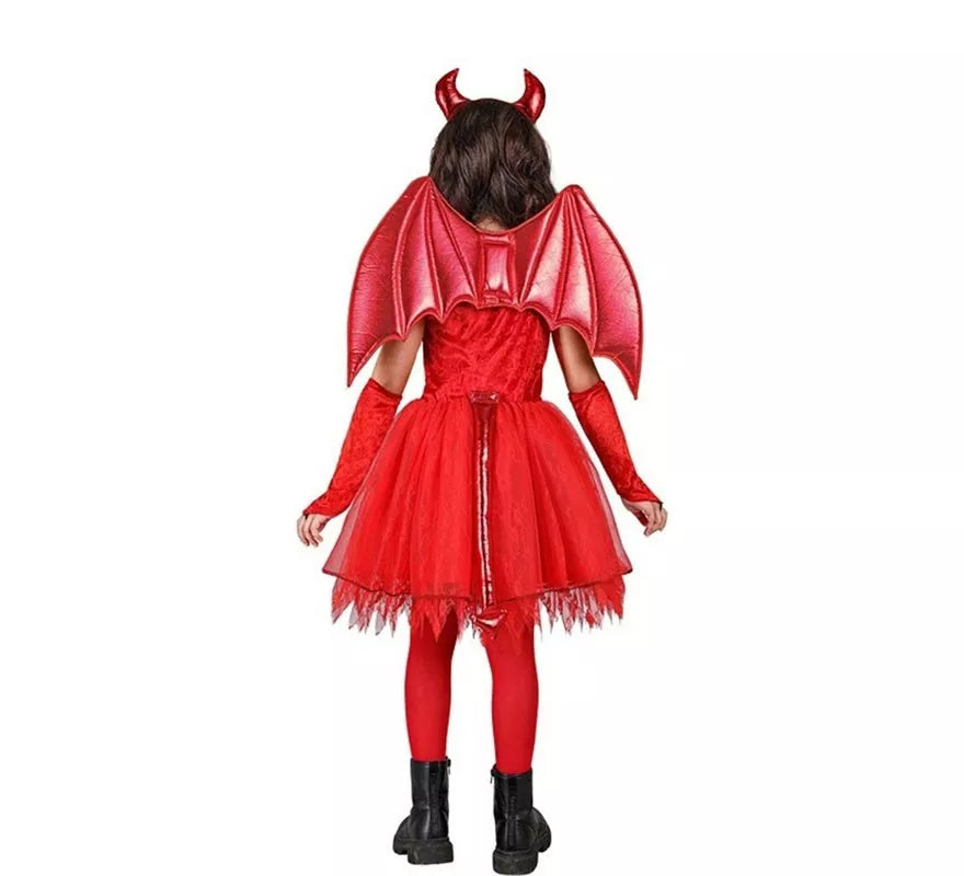 Translation missing: it.Disfraz de Diabla con Alas y Cuernos para niña