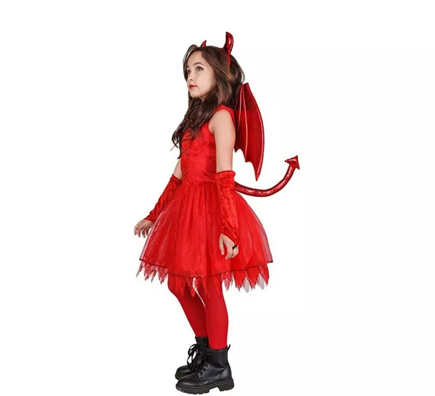 Translation missing: it.Disfraz de Diabla con Alas y Cuernos para niña