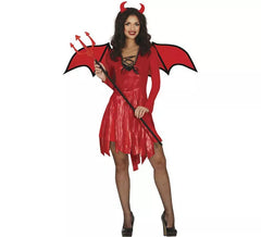Costume da diavolo rosso per donna