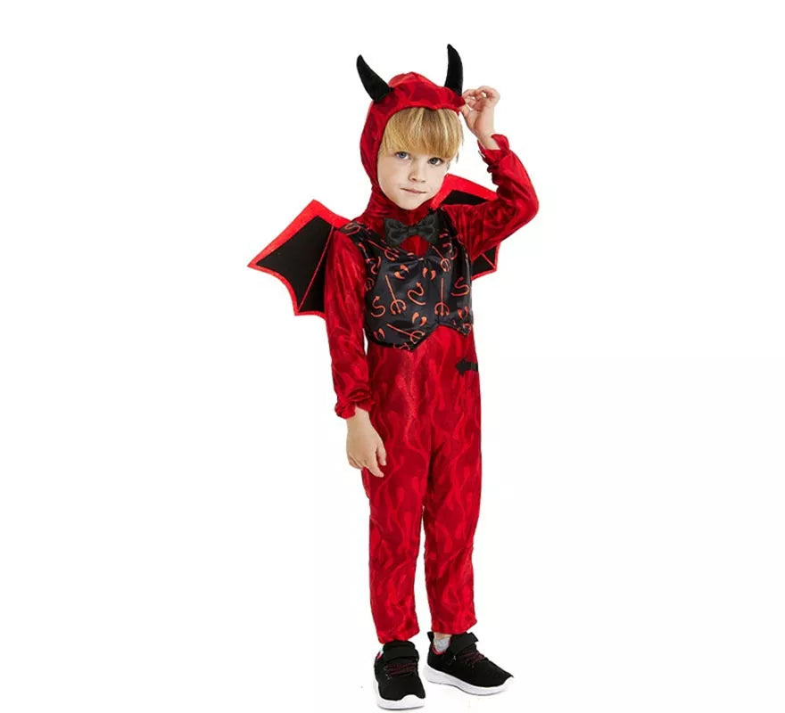 Translation missing: it.Disfraz de Diablillo rojo con diadema y alas para bebé y niño