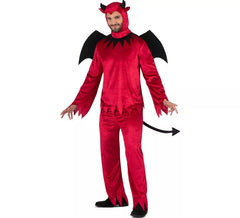 Costume da Diavolo Rosso con ali e coda per uomo