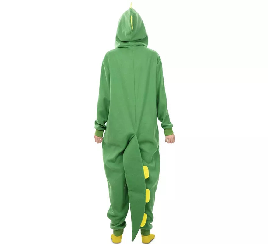 Translation missing: es.Disfraz de Dinosaurio Kugurumi verde y amarillo para adulto