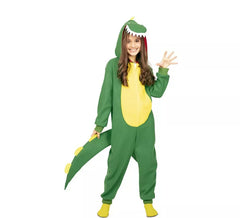 Costume da dinosauro Kugurumi verde e giallo per bambini