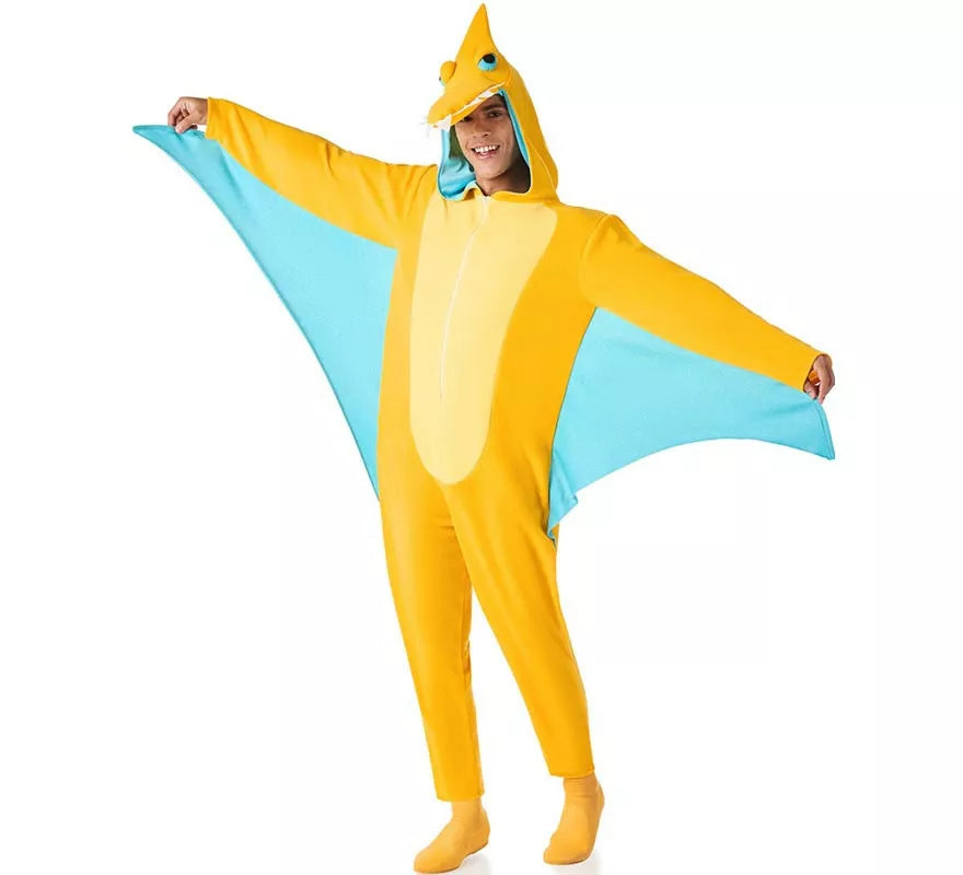 Translation missing: it.Disfraz de Dinosaurio Pterodáctilo amarillo para adultos