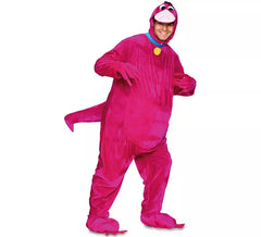 Costume da dinosauro rosa per un uomo