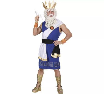 Disfraz de Dios Zeus con Corona para hombre